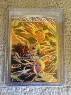 Pokemon TCG Ethan's Typhlosion Destined Rivals Illustration Rare Card 190/182 - Image 1