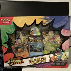 Pokemon Mega Evolution Ascended Heroes Deluxe Pin Box Chikorita Tepig Totodile - Image 1