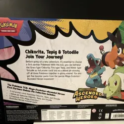 Pokemon Mega Evolution Ascended Heroes Deluxe Pin Box Chikorita Tepig Totodile - Image 2