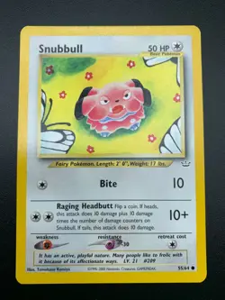 Snubbull 55/64 Common Pokemon Neo Revelation Unlimited WOTC NM 2001 - Image 1