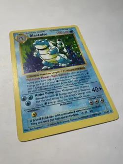Pokemon Blastoise Holo Rare Base Set (Shadowless) 002/102 MP Unlimited Holo - Image 3