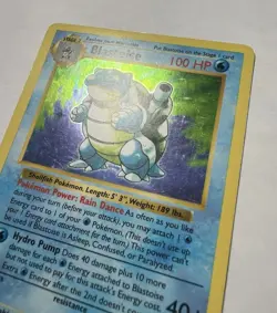 Pokemon Blastoise Holo Rare Base Set (Shadowless) 002/102 MP Unlimited Holo - Image 4