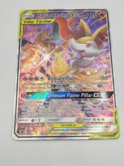 Charizard & Braixen GX SM230 - Sun & Moon Black Star Promo Alt Art Pokemon - NM - Image 3