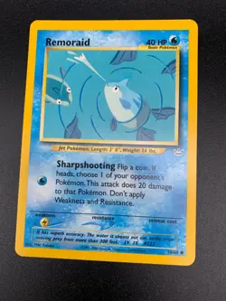 Remoraid 50/64 Common Pokemon Neo Revelation Unlimited WOTC NM 2001 - Image 1