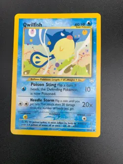 Qwilfish 49/64 Common Pokemon Neo Revelation Unlimited WOTC NM 2001 - Image 1