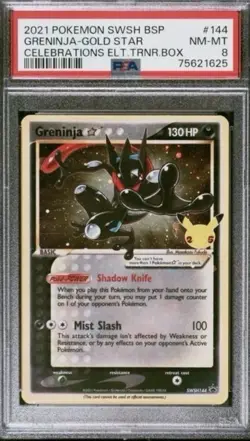 Pokemon Greninja Star SWSH144 Gold Star Promo Holo PSA 8 Sword & Shield - Image 1
