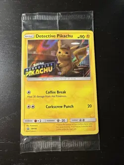 Pokemon 2019 Black Star Promo SM190 DVD Stamped Holo Detective Pikachu Sealed - Image 1
