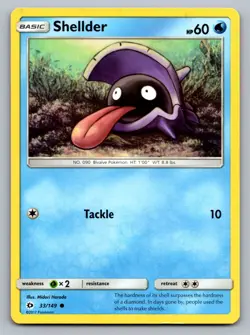 Pokemon TCG SM Base Set Shellder 33/149 - Image 1