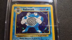💎CGC 9💎 Poliwrath Pokemon Base Set Unlimited 13 Holo Rare Graded Mint PSA 1999 - Image 3
