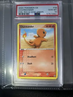 2004 POKEMON EX FIRE RED & LEAF GREEN #58 CHARMANDER PSA 10 - Image 2