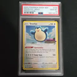 Pokemon Snorlax SWSH068 Sword & Shield Promo Prerelease Holo PSA 10 - Image 1