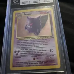 1999 POKEMON Fossil Unlimited Gengar Holo BGS 7 #5/62 Near mint Beckett - Image 2