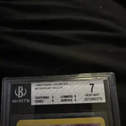 1999 POKEMON Fossil Unlimited Gengar Holo BGS 7 #5/62 Near mint Beckett - Image 3