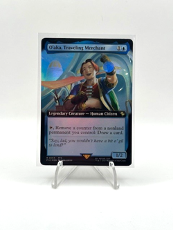 O'aka, Traveling Merchant - EXTENDED ART FOIL MTG Commander Final Fantasy NM - Image 1