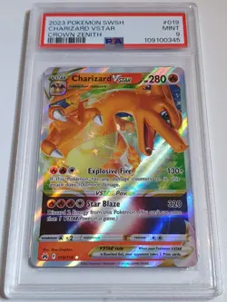 2023 Pokemon SWSH Charizard VSTAR 019/159 Crown Zenith - PSA 9 - Image 1