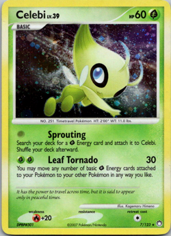 Celebi 7/123 Mysterious Treasures Holo Rare Pokemon LP - Image 1