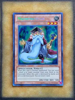Yugioh Mathematician DRLG-EN023 Secret Rare 1st Ed LP - Image 1