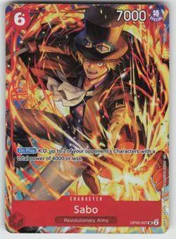 Sabo (Illustration Box Vol.5) SR One Piece Promotion Cards OP05-007 NM - Image 1