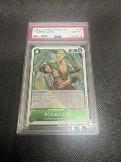 One Piece CCG Roronoa Zoro Alt Art PRB02-006 Psa10 English - Image 1