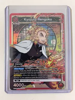 Union Arena Demon Slayer Kyojuro Rengoku Super Rare Card - Image 1