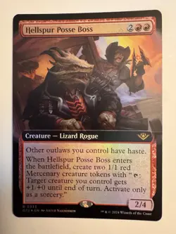 Hellspur Posse Boss (Extended Art) #333 (Foil) Thunder Junction OTJ Magic MTG - Image 1