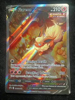 Flareon v SWSH179 Sword & Shield Promo Holo Card Near Mt Condition Never Played - Image 1