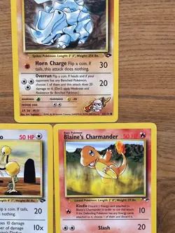 Pokemon Gym Heroes - Blaine's Collection - 3 Card Lot - Vintage 1999 WOTC - Image 2