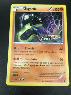 Zygarde XY129 Prerelease HOLO RARE Pokemon Fates Collide Promo Card NM 2016 - Image 1