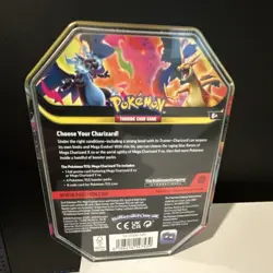 Pokemon Mega Charizard Tin Sealed Box Booster Promo Card Trading Card Game - Image 3