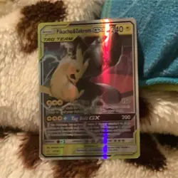 Pikachu & Zekrom GX Ultra Rare Holo TAG TEAM Pokemon Card SM-Team Up 33/181 - Image 1