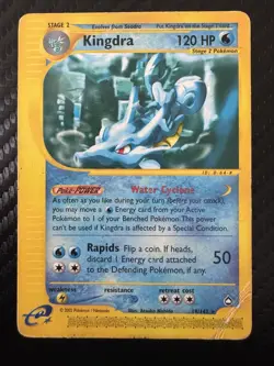 Pokemon Kingdra Aquapolis 19/147 Rare Stage 2 120 HP Regular Card 2002 - Image 1