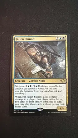 MTG Fallen Shinobi Normal R Modern Horizons 199 LP - Image 1