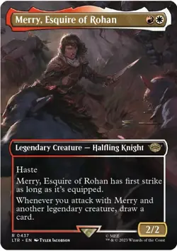 FOIL Merry, Esquire of Rohan (Borderless Alternate Art) [The Lord of the Rings - Image 1
