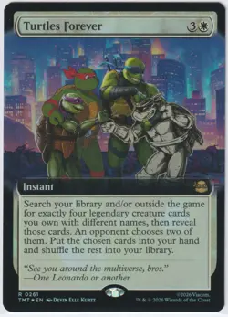 Turtles Forever (Extended Art) 261 TMNT Magic The Gathering R Foil NM - Image 1