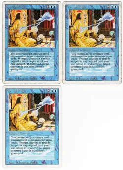 Control Magic x3 3x 1994 Revised Edition Blue Uncommon Enchantment MTG MP AZ1 - Image 1