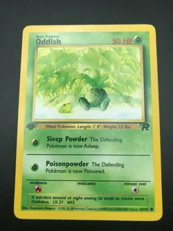 Oddish 1st Edition 63/82 Common Team Rocket Pokemon Vintage NM 2000 WOTC - Image 1