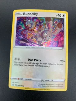 Bunnelby SWSH082 HOLO RARE Black Star Promo Pokemon NM 2021 - Image 1