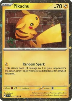 Pikachu 51/162 Cosmos Holo NM Pokemon Temporal Forces Collectors Chest NM - Image 1