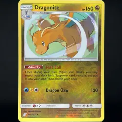 Pokemon TCG Team Up Dragonite Reverse Holo Rare 119/181 VLP - Image 1