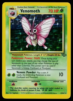 Pokemon Card - Venomoth Jungle 13/64 Holo Rare - Image 1