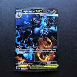 Pokemon 2025 Phantasmal Flames Mega Charizard X EX 125/094 Full Art SIR - Image 1