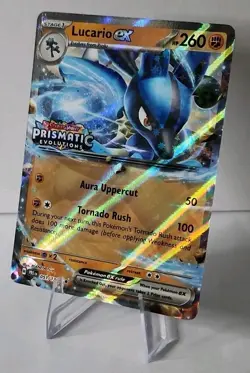 Pokemon TCG Lucario EX Prismatic Evolutions STAMPED 051/131 RR Near Mint - Image 1