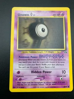 Unown I 68/75 Common Pokemon Neo Discovery Unlimited WOTC NM 2001 - Image 1