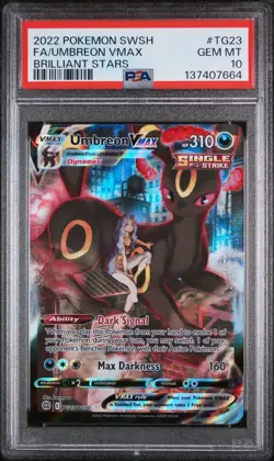 PSA 10 POKEMON 2022 FA UMBREON VMAX #TG23 SWSH BRILLIANT STARS TG23/TG30 - Image 3