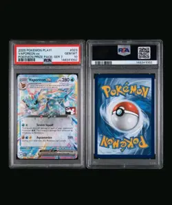 2025 POKEMON PLAY! POKEMON PRIZE PACK: SER 7 #023 VAPOREON EX PSA 10 - Image 5