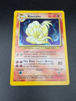 Ninetales - 12/102 - Holo Rare Base Set Unlimited Pokemon 1999 Nm - LP - Image 1