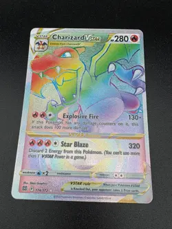Pokemon Charizard VSTAR Brilliant Stars 174/172 Secret Rainbow Holo TCG NM - Image 1