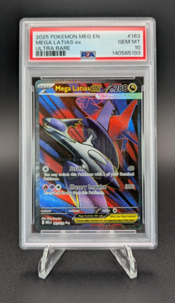 Mega Latias ex 2025 Pokemon Mega Evolution EN Ultra Rare #163 PSA 10 - Image 1