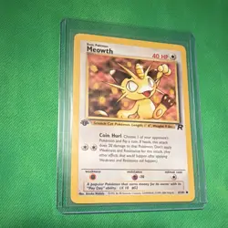 Pokemon Meowth 1st Edition Regular Common 62/82 Team Rocket 40HP Basic - Image 1