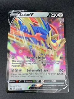 Zacian V - 095/159 - Ultra Rare Crown Zenith Pokemon NM 2023 - Image 1